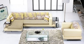 Fashionable Micro Suede Fabric Sectional Upholstery