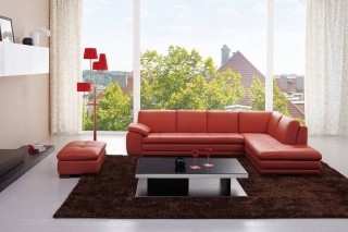 Advanced Adjustable Leather Sectional with Chaise