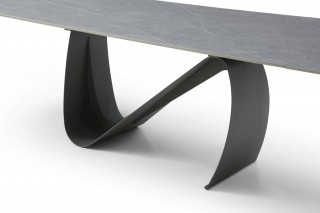 Modern Dining Table with Designer Base and Chairs