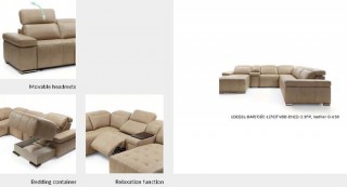 Fashionable Full Leather Corner Couch