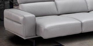 Adjustable Advanced Italian Top Grain Leather Sectional Sofa