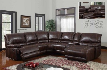 Traditional Style Sectional Sofa Set with Recliner