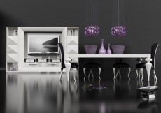 Contemporary Snow White Spacious Wall Unit Contemporary Snow White Spacious Wall Unit