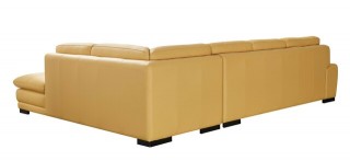 Contemporary Top Grain Leather Sectional