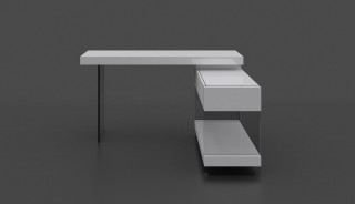 High Quality White Desk with X Shaped Legs and Clean Look