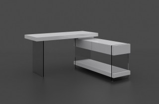 High Quality White Desk with X Shaped Legs and Clean Look