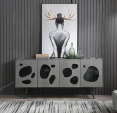 Modern Grey Buffet with Exquisite Design Modern Grey Buffet with Exquisite Design