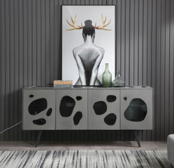 Modern Grey Buffet with Exquisite Design Modern Grey Buffet with Exquisite Design
