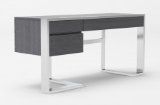 Modern Elm Grey and Stainless Steel Desk Modern Elm Grey and Stainless Steel Desk