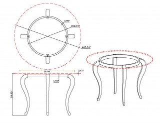 Refined Round Glass Top Dining Room Furniture Dinette