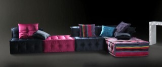 Chloe Ultra Chic Fabric Sectional Sofa
