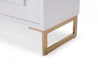 Contemporary Champagne White Buffet