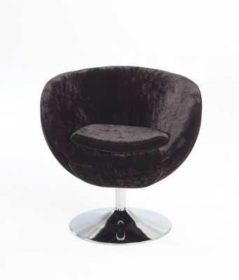 Velvet Like Black Accent Chair