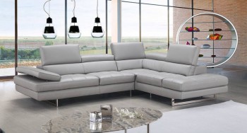 Exclusive Modern Leather L-shape Sectional