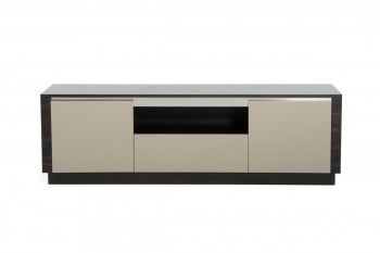 Modern Oak and Grey Gloss TV Stand