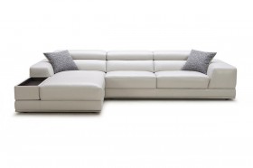 Adjustable Advanced Italian Leather Sectional with Pillows