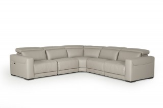 Sophisticated Italian Top Grain Leather Sectional Sofa