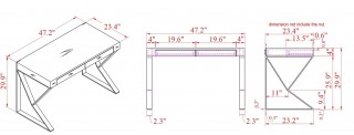 Contemporary Two Drawer Office Desk