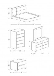 Elegant Wood Elite Platform Bedroom Sets