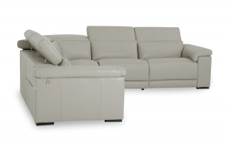 Contemporary Top-Grain Leather Sectional