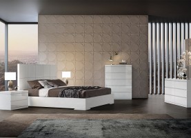 Elite Modern Bedroom Set wit Designer Headboard
