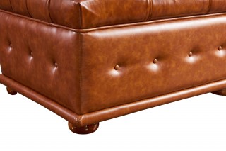 Top Grain Italian Leather Contemporary Sofa Set