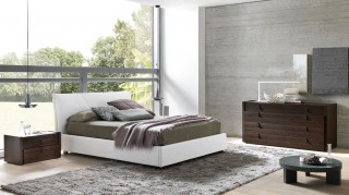 Made in Italy Leather Master Bedroom Design with Extra Storage