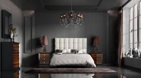 Made in Spain Leather Contemporary Platform Bedroom Sets