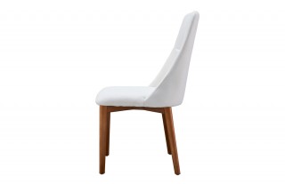 White Elegant Dining Set with Creative White Chairs
