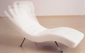 European Leather Relax Chair in Black or White Color