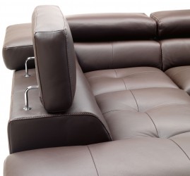 Contemporary Italian Leather Sectional with Optional Matching Arm Chair