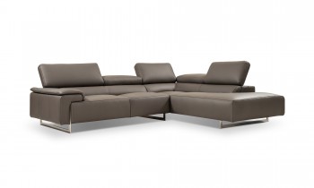 Classic Leather Sectional Sofa Upholstered In Italian Leather