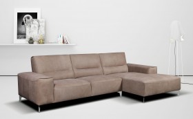 Small Studio Apartment Size Sectional with Optional Leather Chair