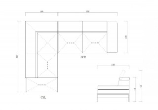 Exquisite Corner Sectional L-shape Sofa