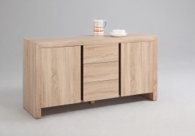 Light Oak Buffet with Three Drawers