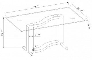 Rectangular Glass Top Dining Table S Base