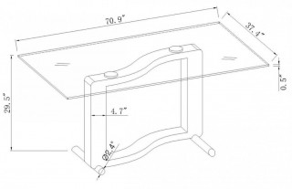 Rectangular Glass Top Dining Table S Base