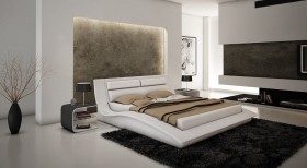 Unique Wood High End Platform Bed