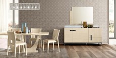 Contemporary Wooden and Microfiber Seats Designer Modern Dining Room Contemporary Wooden and Microfiber Seats Designer Modern Dining Room