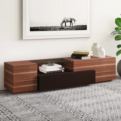 Tamara Contemporary Spacious Two Tone Luxury TV Media Console