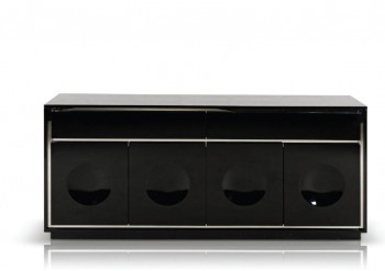 Four Door Crocodile Lacquer Buffet in Black Four Door Crocodile Lacquer Buffet in Black