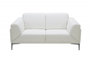 Manhattan Contemporary White Leather Sofa Set