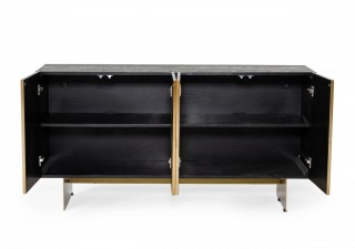 Glam Black Ash Modern Buffet