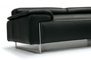 Luxurious Full Leather Sectional with Chaise