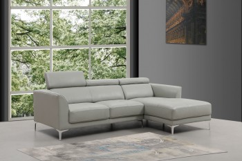 Exclusive Curved Sectional Sofa in Leather