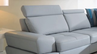 Graceful Leather Corner Sectional Sofa