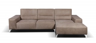 Small Studio Apartment Size Sectional with Optional Leather Chair