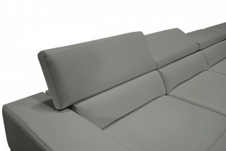 Advanced Adjustable Leather Sectional with Chaise