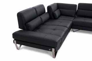 Contemporary Style Designer All Leather Sectional