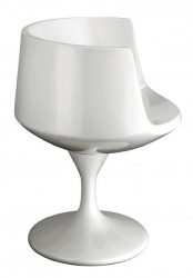 Cup Chair with Molded Seat and Swivel Base Eero Saarinen Style